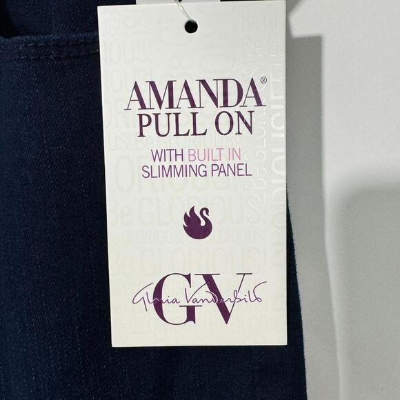 Gloria Vanderbilt Women’s Size 8 Kansas Blue Amanda Pull On Slimming Jeans New - Picture 11 of 11